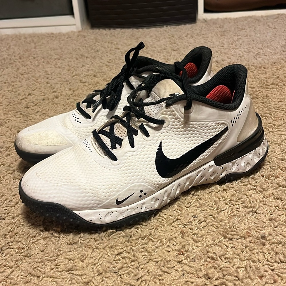 Nike shoes- Alpha Huarache Elite 3 Turf 'White Black'